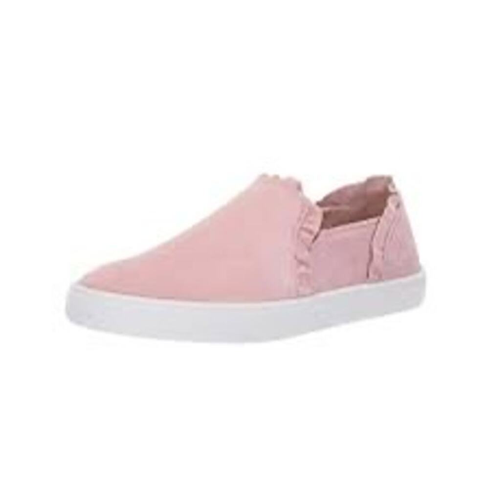 Kate Spade Women's Pink Suede Lilly‎ Ruffle Slip On Sneaker Size 8M